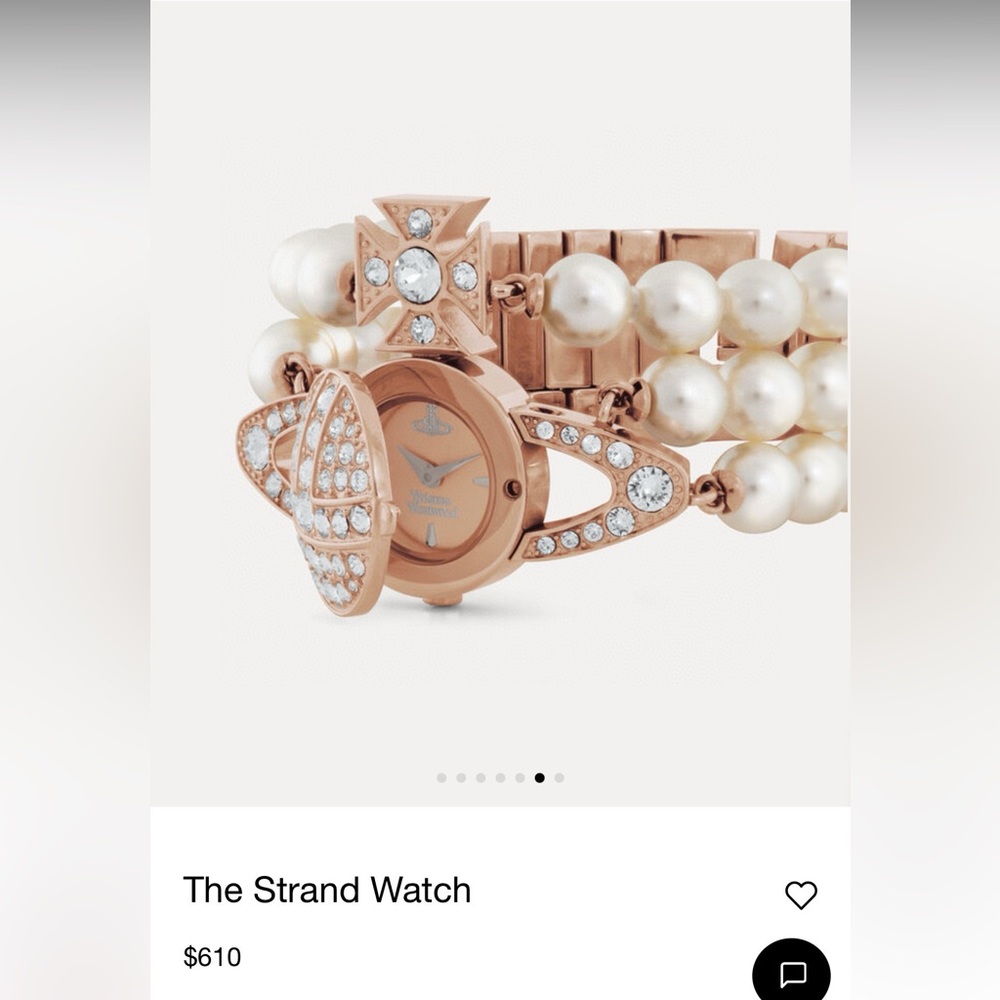 Vivienne Westwood Rose Gold and Pearl Women's Strand Watch